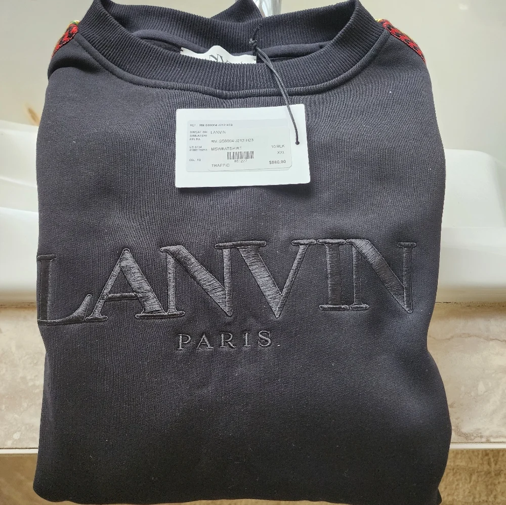 Lanvin Side Curb Crewneck Sweatshirt